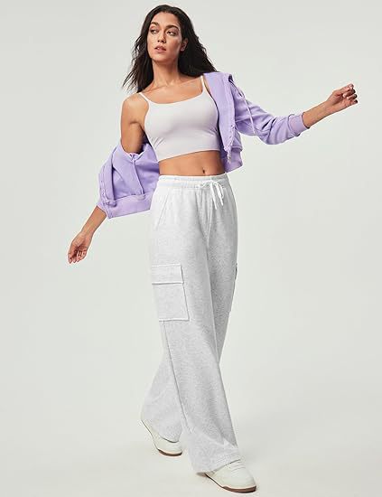 Wide cargo jogger pants for women with practical pockets Lune London