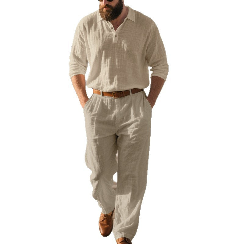 Elegant leisure suit for men with a long sleeve sweater Lune London