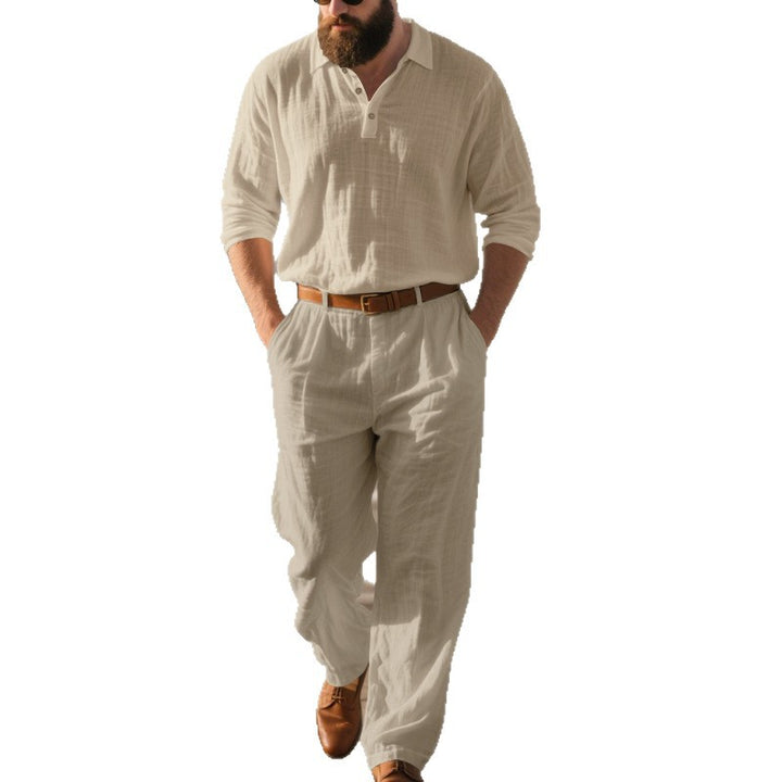 Elegant leisure suit for men with a long sleeve sweater Lune London