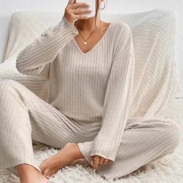 Women Casual Knit Top and Pants Set Lune London