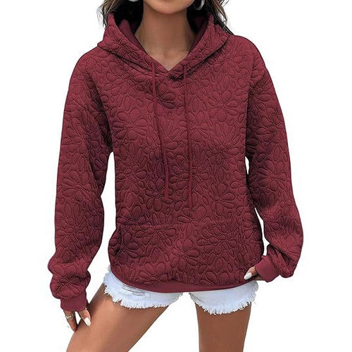 Women's comfortable hoodie with floral pattern Lune London