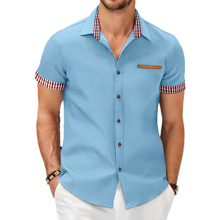 Short-sleeve casual shirt for men with contrast details Lune London