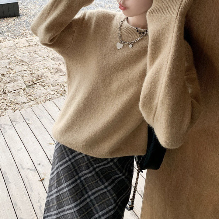 Pull en maille confortable pour femmes à coupe surdimensionnée Chic & Stil