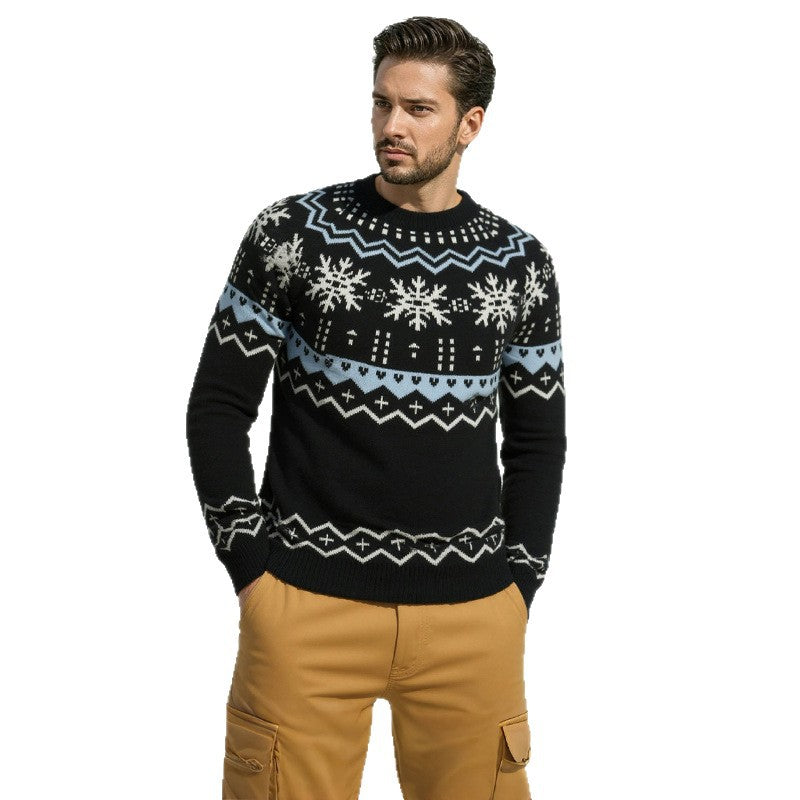 Men's Cozy Norwegian Sweater with Winter Design Lune London