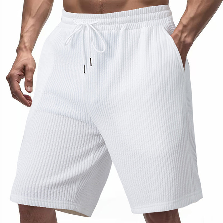 Casual men's shorts with elastic waistband and practical side pockets Lune London