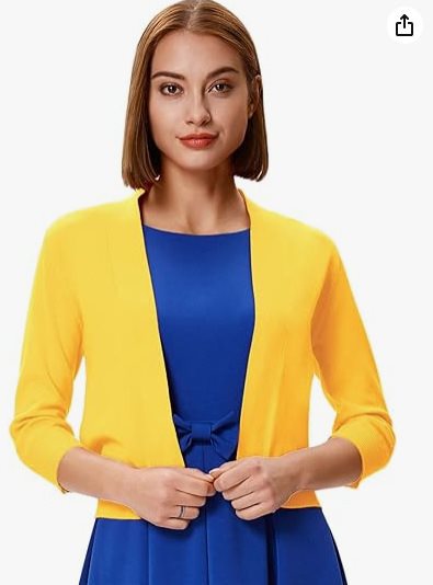 Ladies casual cardigan with open front and 3/4 sleeves Lune London