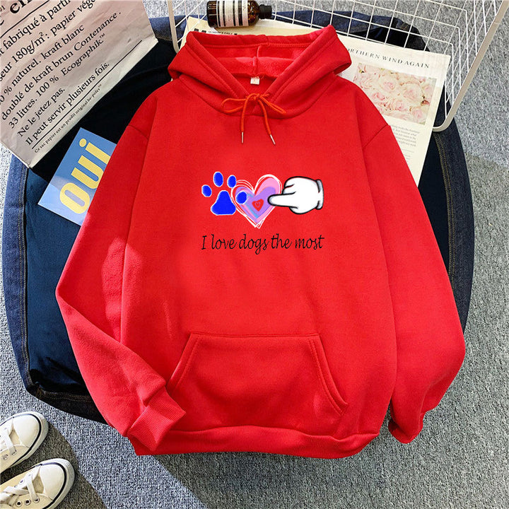Women Hoodie with Loving Dog Design Chic & Stil