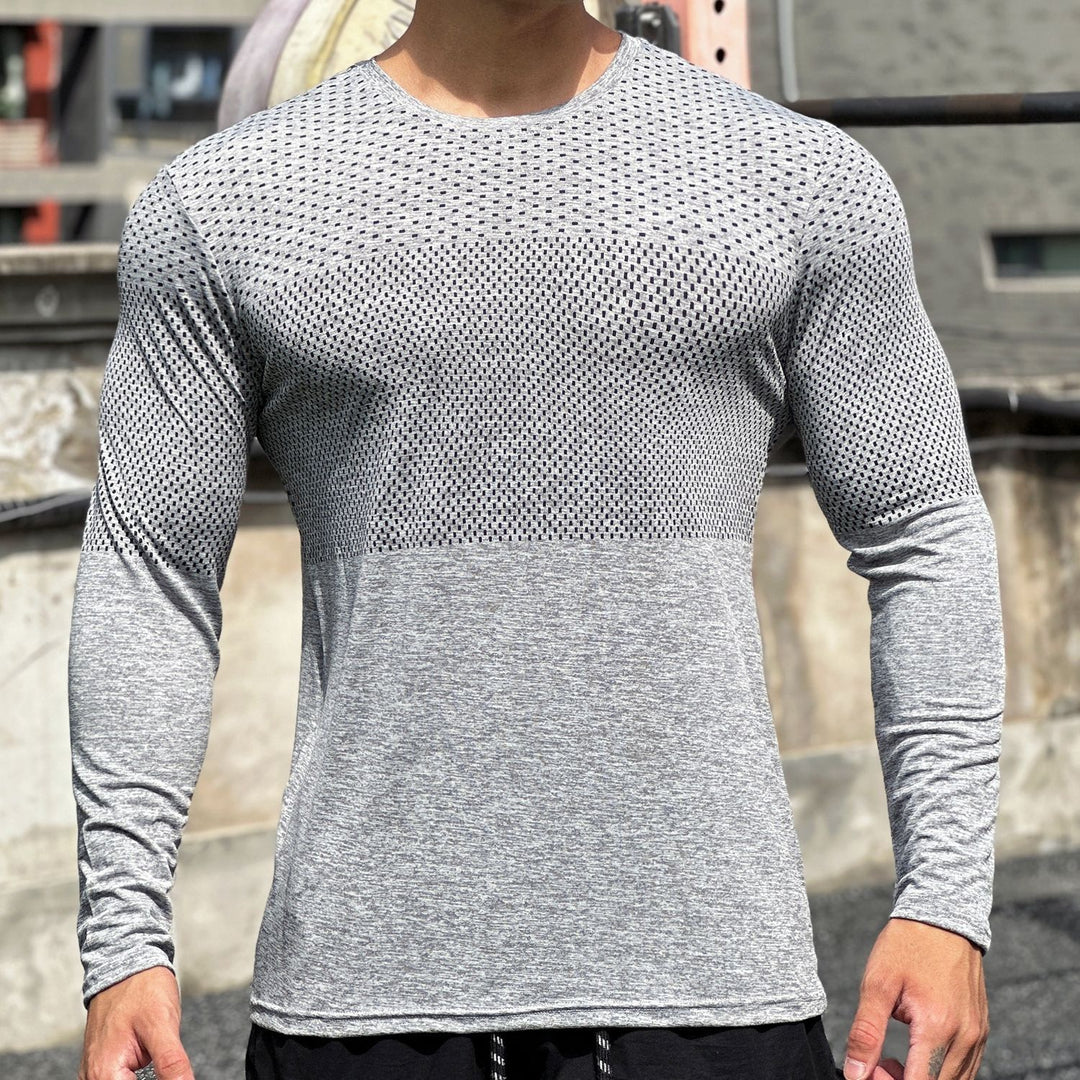 Men's long sleeve training T-shirt with breathable mesh design and moisture-wicking technology Lune London