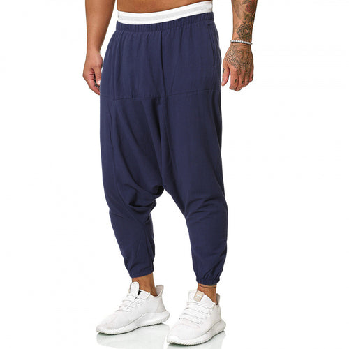 Comfortable harem pants for men with elastic waistband and side pockets Lune London