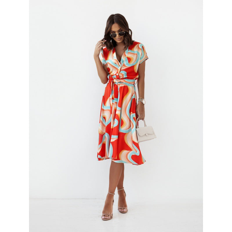 A-line dress for women with button closure Lune London