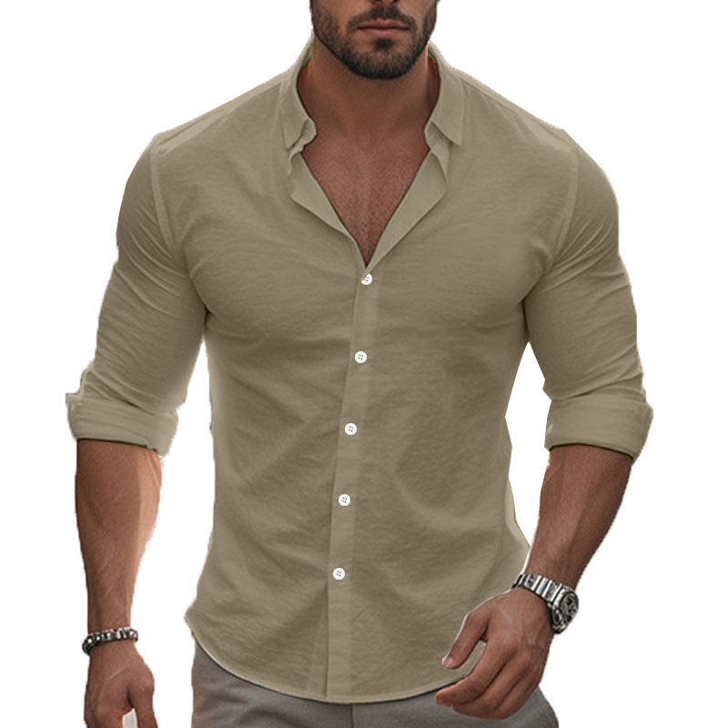 Comfortable and modern long-sleeve shirt for men with roll-up sleeves Lune London