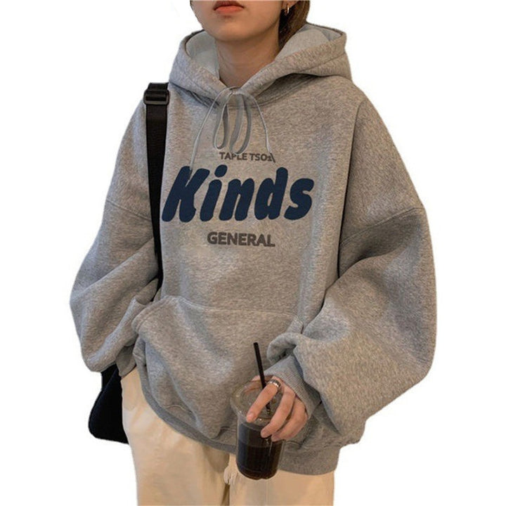 Women's hoodie with casual fit and modern lettering Lune London