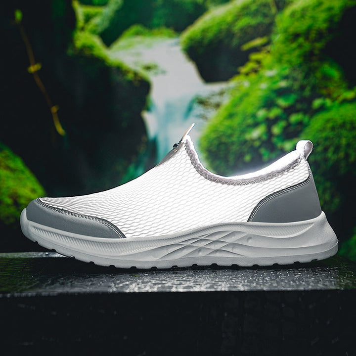 Men's Breathable Slip-On Sneakers with Adaptive Light Design Lune London
