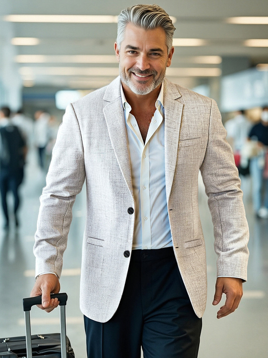 Elegant casual jacket for men in high-quality fabric with structured design Lune London