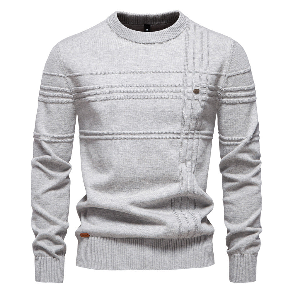 Men's Knitted Sweater with Modern Structural Design and Comfort Fit Lune London