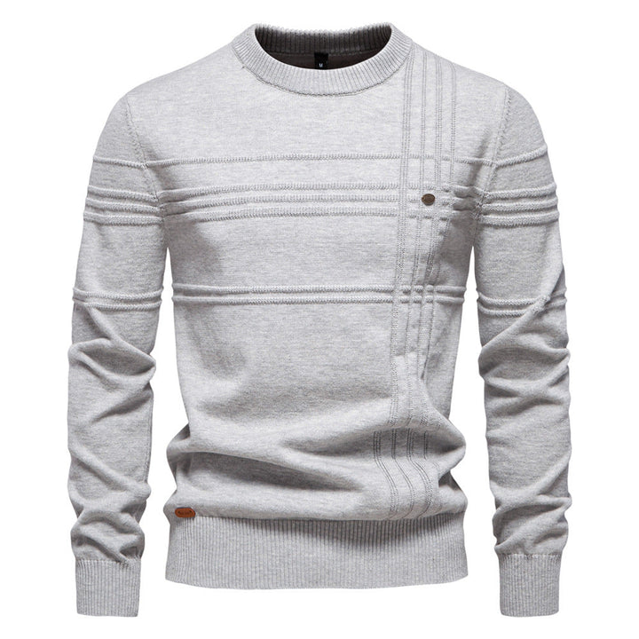Men's Knitted Sweater with Modern Structural Design and Comfort Fit Lune London