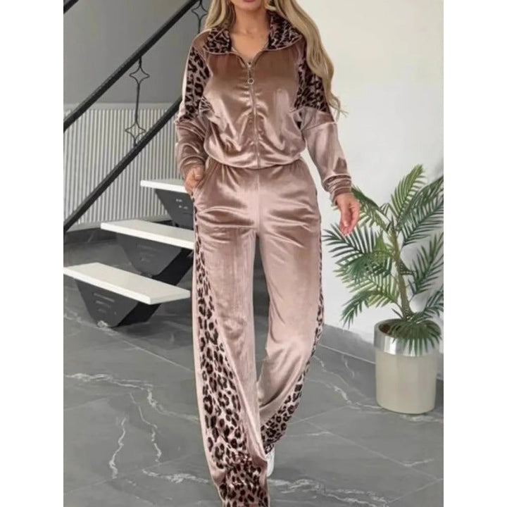 Women’s tracksuit with leopard appliqués Lune London
