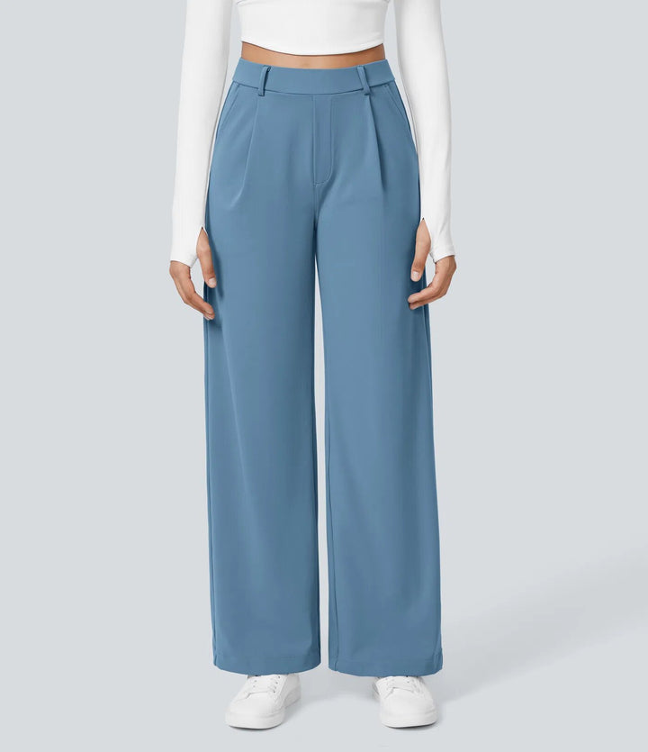 Pantalons palazzo amples pour les femmes avec des plis élégants Chic & Stil