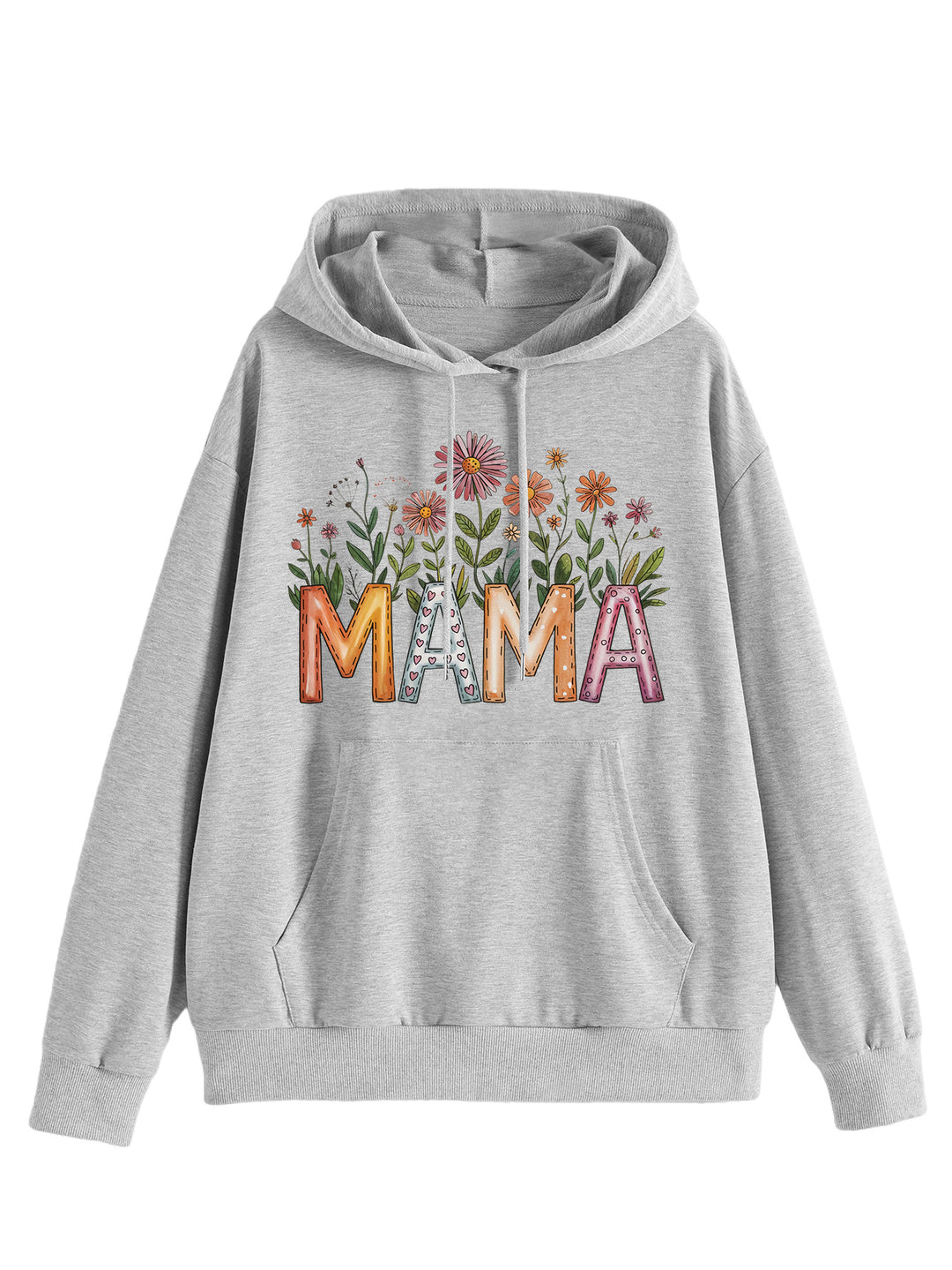 Haut de femme à capuche avec imprimé floral et lettrage inspirant Chic & Stil