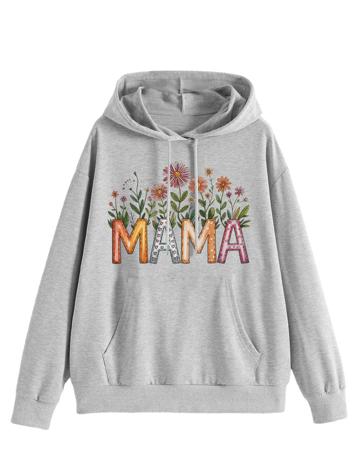 Haut de femme à capuche avec imprimé floral et lettrage inspirant Chic & Stil