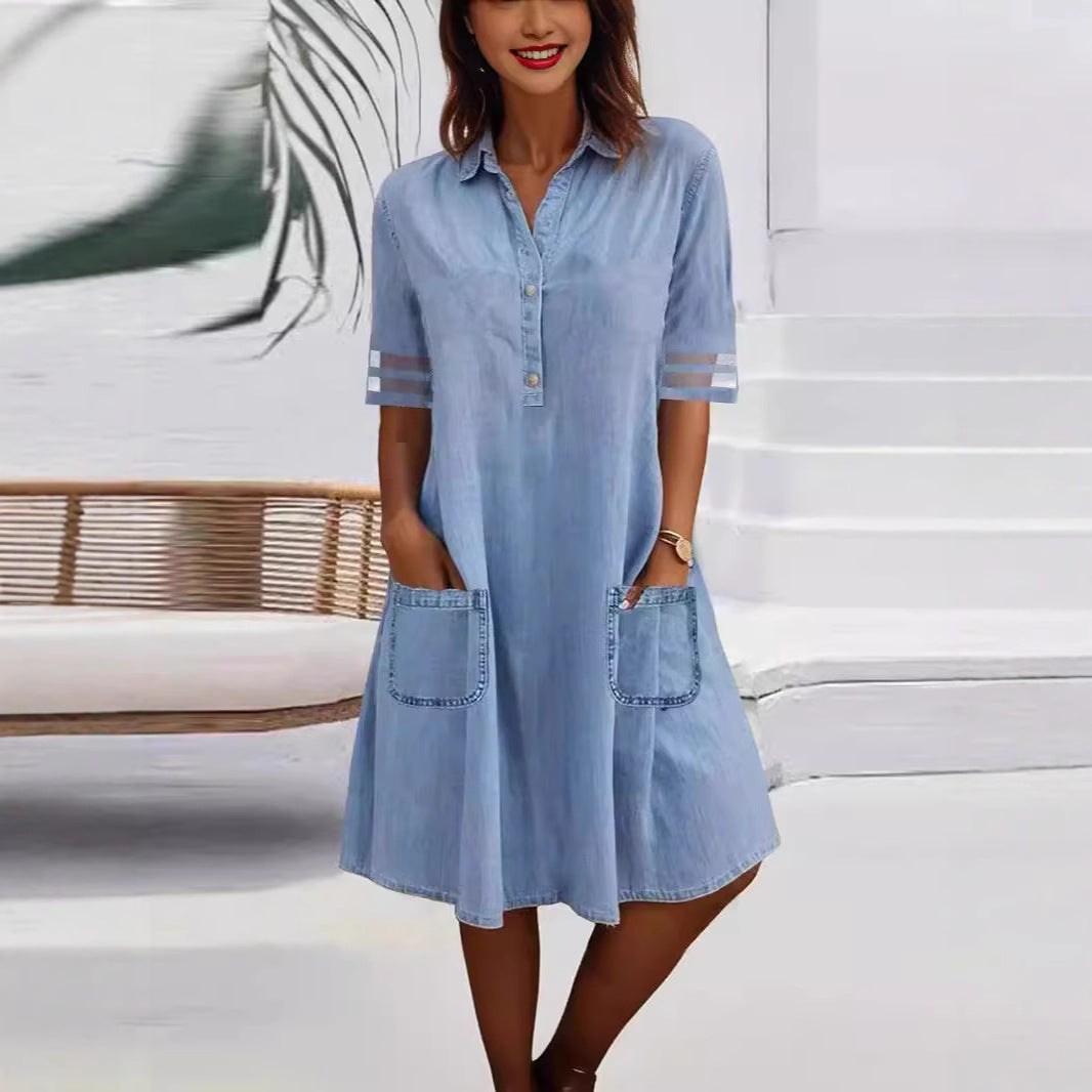 Robe chemise pour femme avec poches pratiques et coupe moderne Chic & Stil
