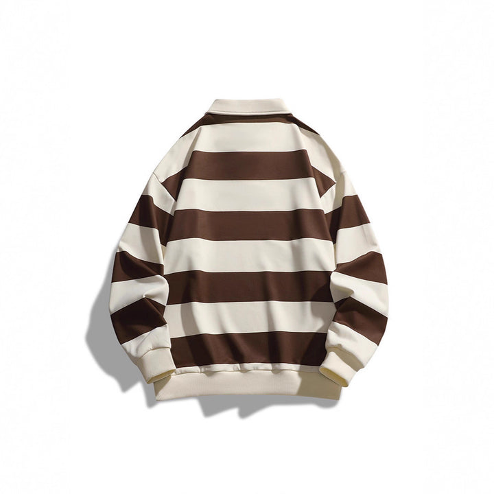 Lune London Women's Block Stripe Polo Sweatshirt