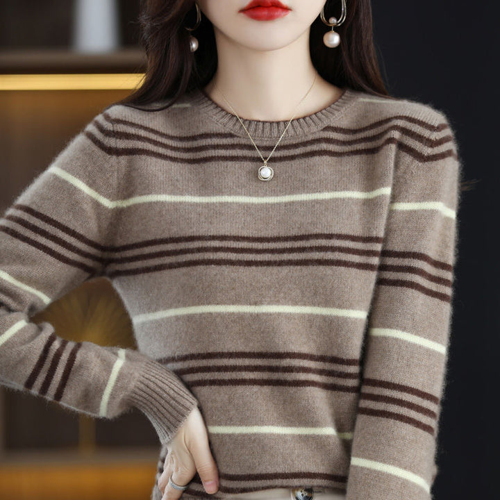 Pull rayé moderne et confortable pour femmes Chic & Stil