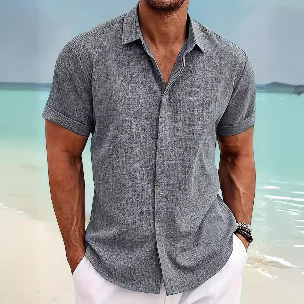 Structured short sleeve shirt for men with buttons Lune London