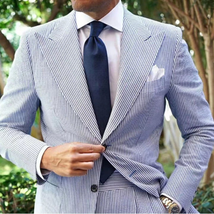 Lune London striped elegant suit jacket for men