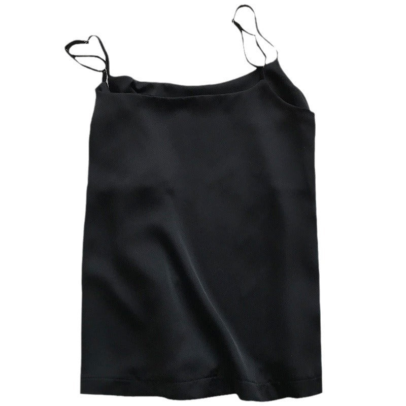 Ladies luxury satin top spaghetti Lune London