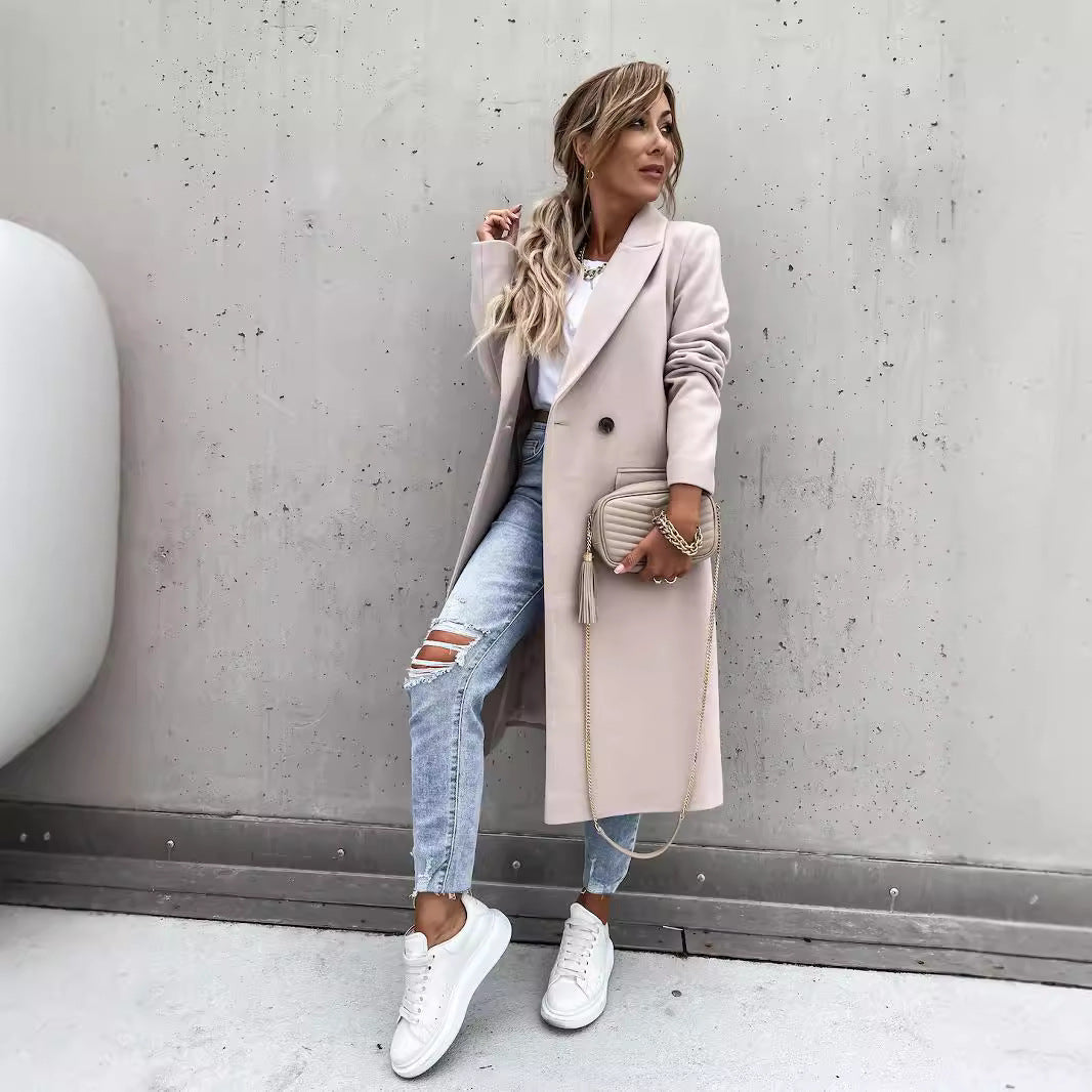 Elegant wool coat for women in oversized style Lune London