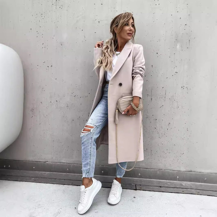 Elegant wool coat for women in oversized style Lune London
