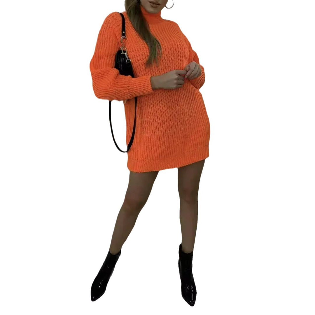 Chunky knit sweater for women with high collar and relaxed fit Lune Londonl