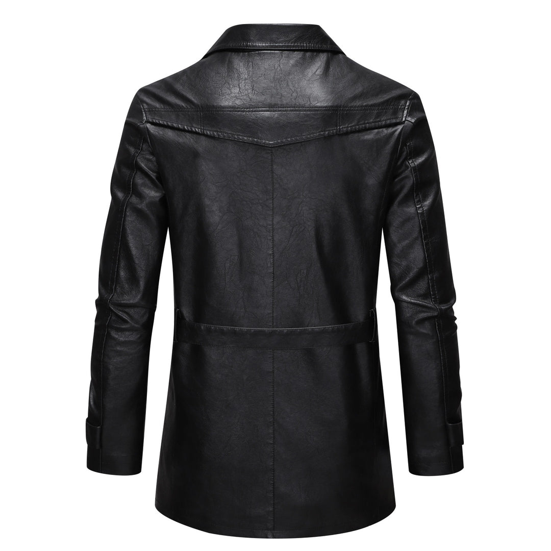 Elegant vintage leather trench coat for men Lune London