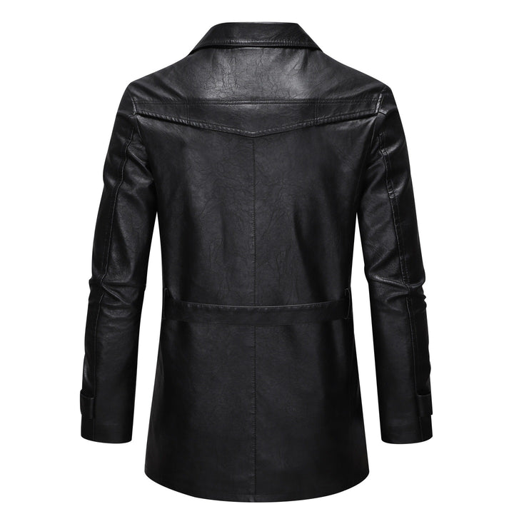 Elegant vintage leather trench coat for men Lune London