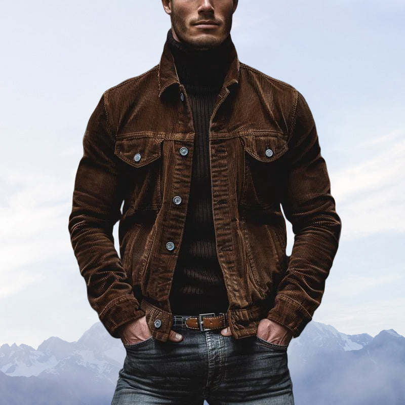 Corduroy jacket for men with practical pockets and classic cut Lune London