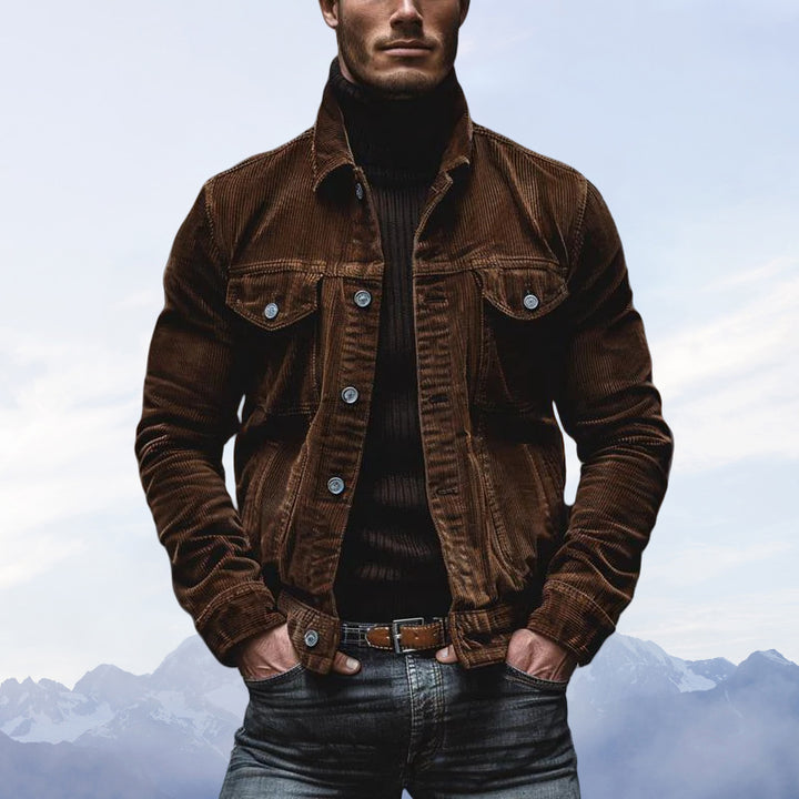 Corduroy jacket for men with practical pockets and classic cut Lune London