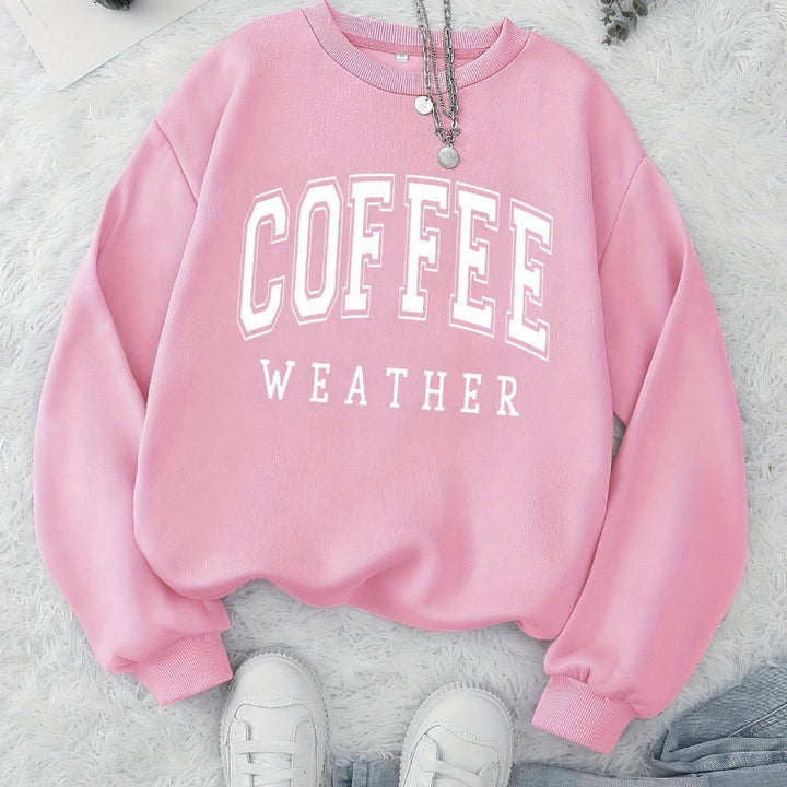Sweatshirt femme avec impression tendance Coffee Weather Chic & Stil