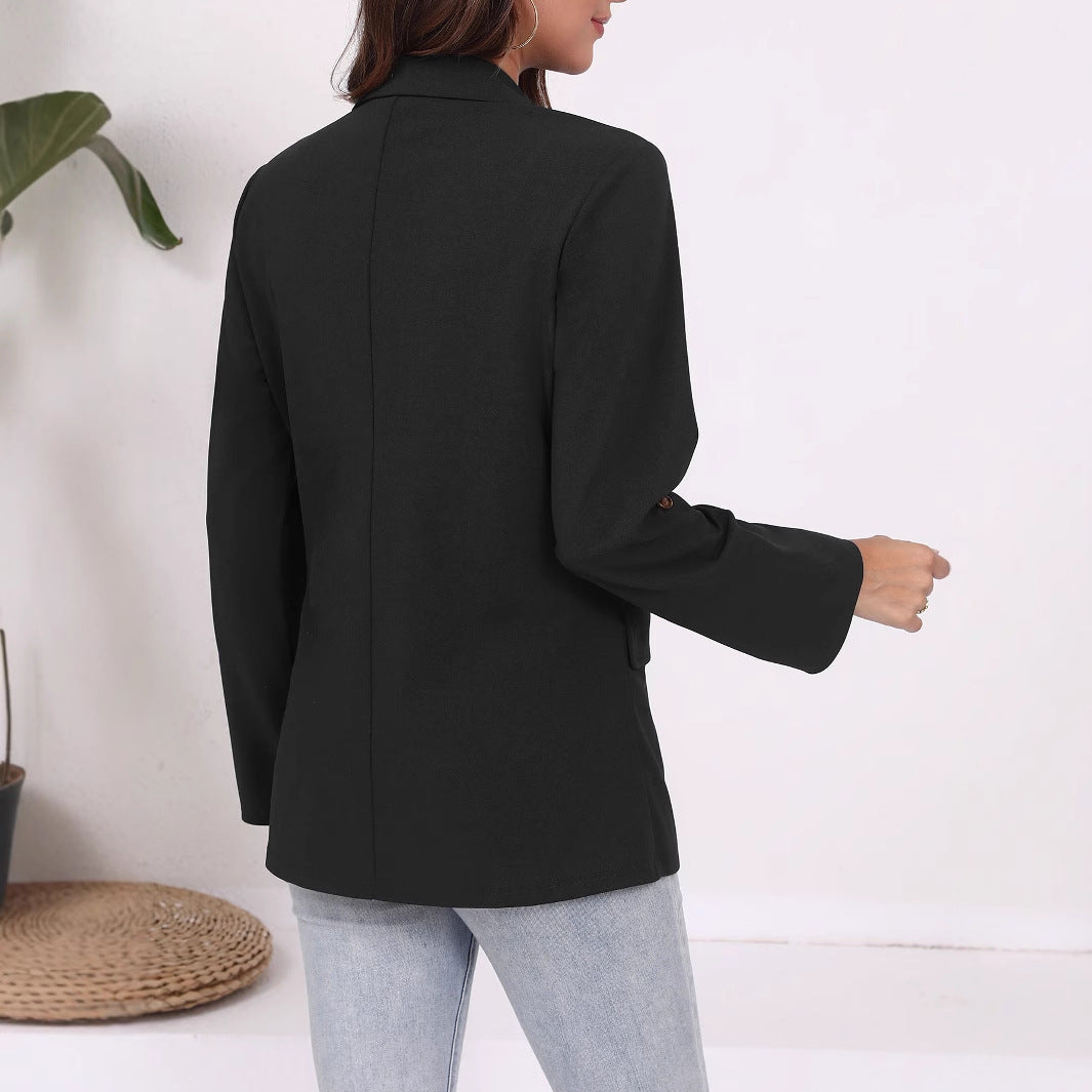 Women's elegant blazer with striped sleeves and classic cut Lune London