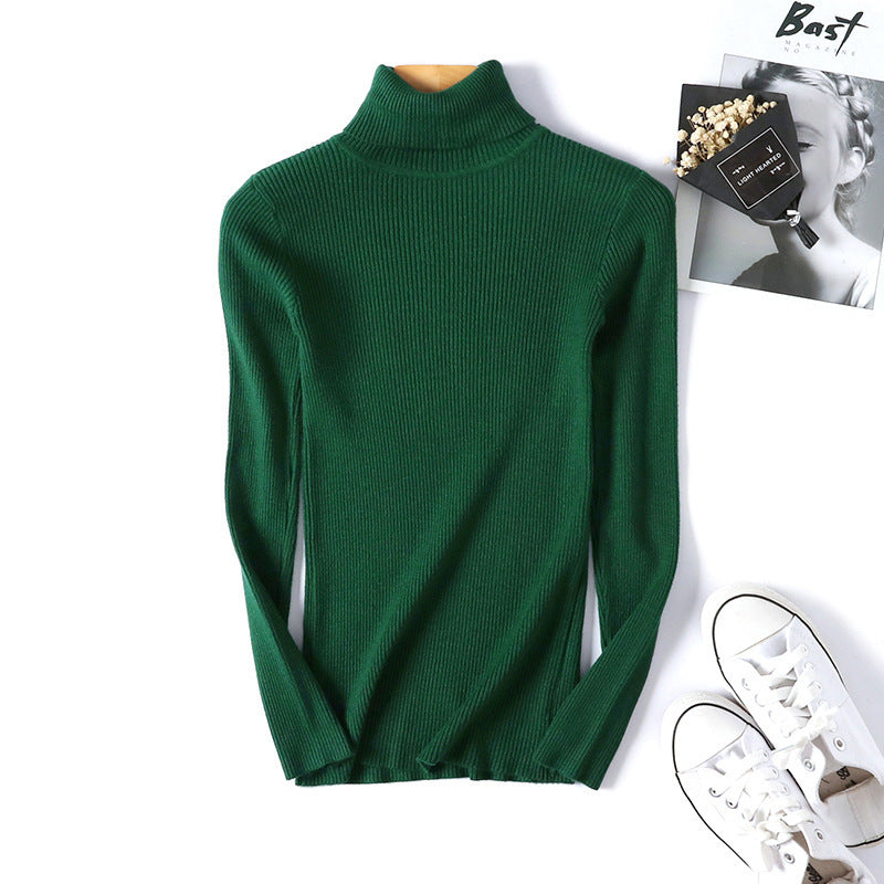 Lune London Women's Ribbed Knit Turtleneck Sweater