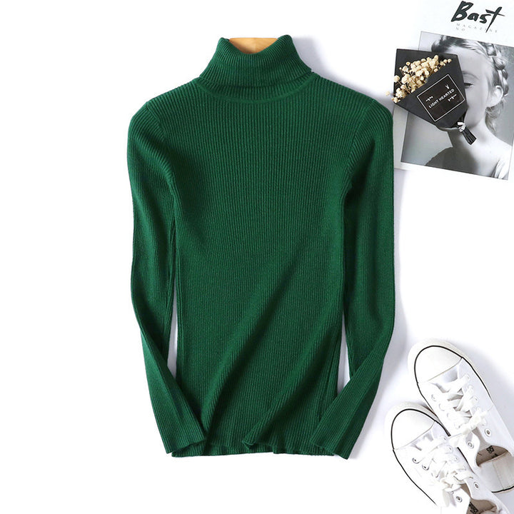 Lune London Women's Ribbed Knit Turtleneck Sweater