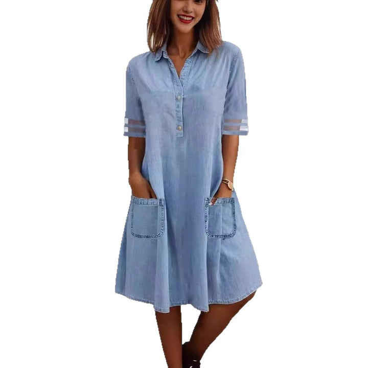 Robe chemise pour femme avec poches pratiques et coupe moderne Chic & Stil