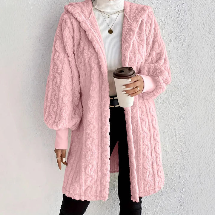 Luxurious fleece hooded jacket for women Lune London