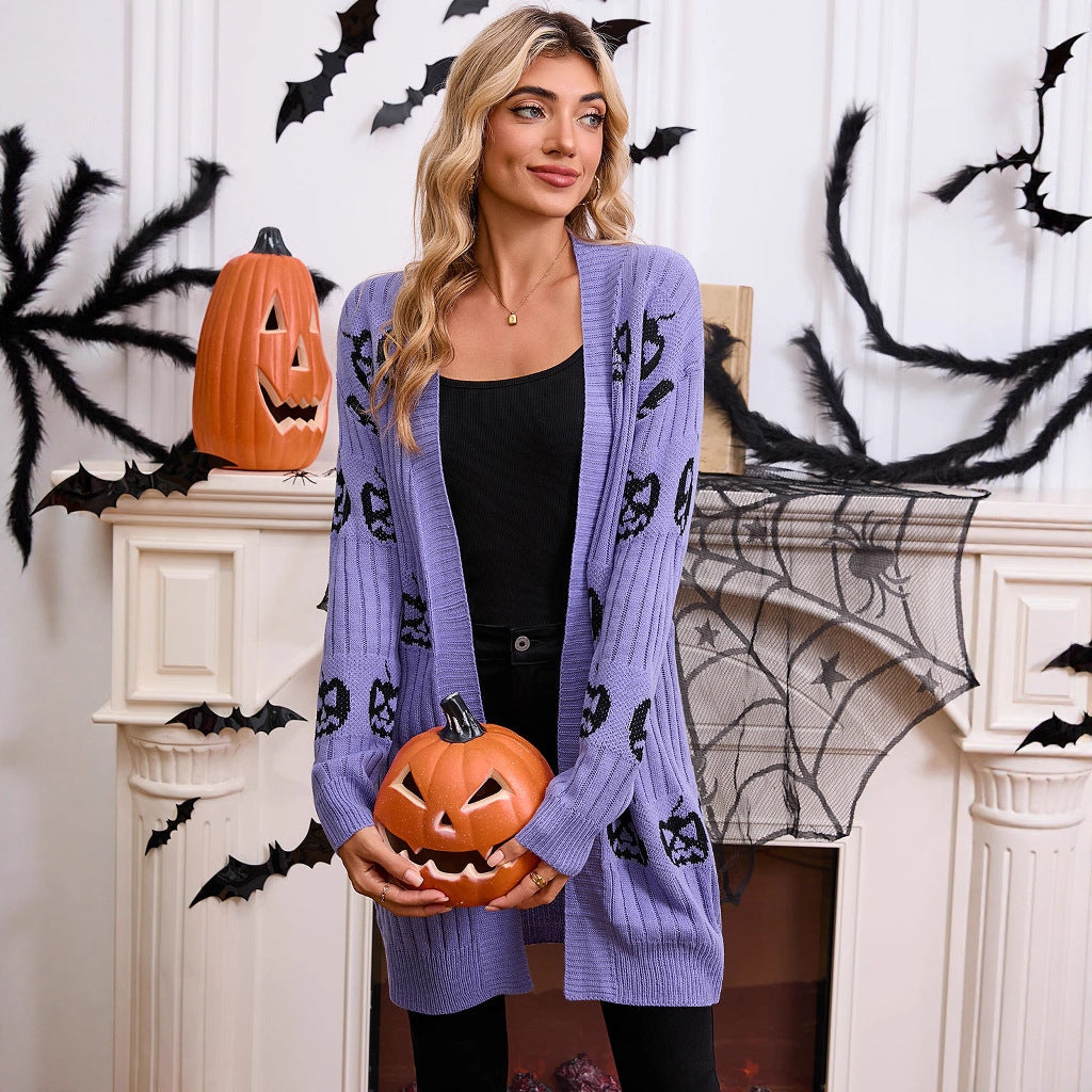Cardigan femme avec motif fantôme Chic & Stil