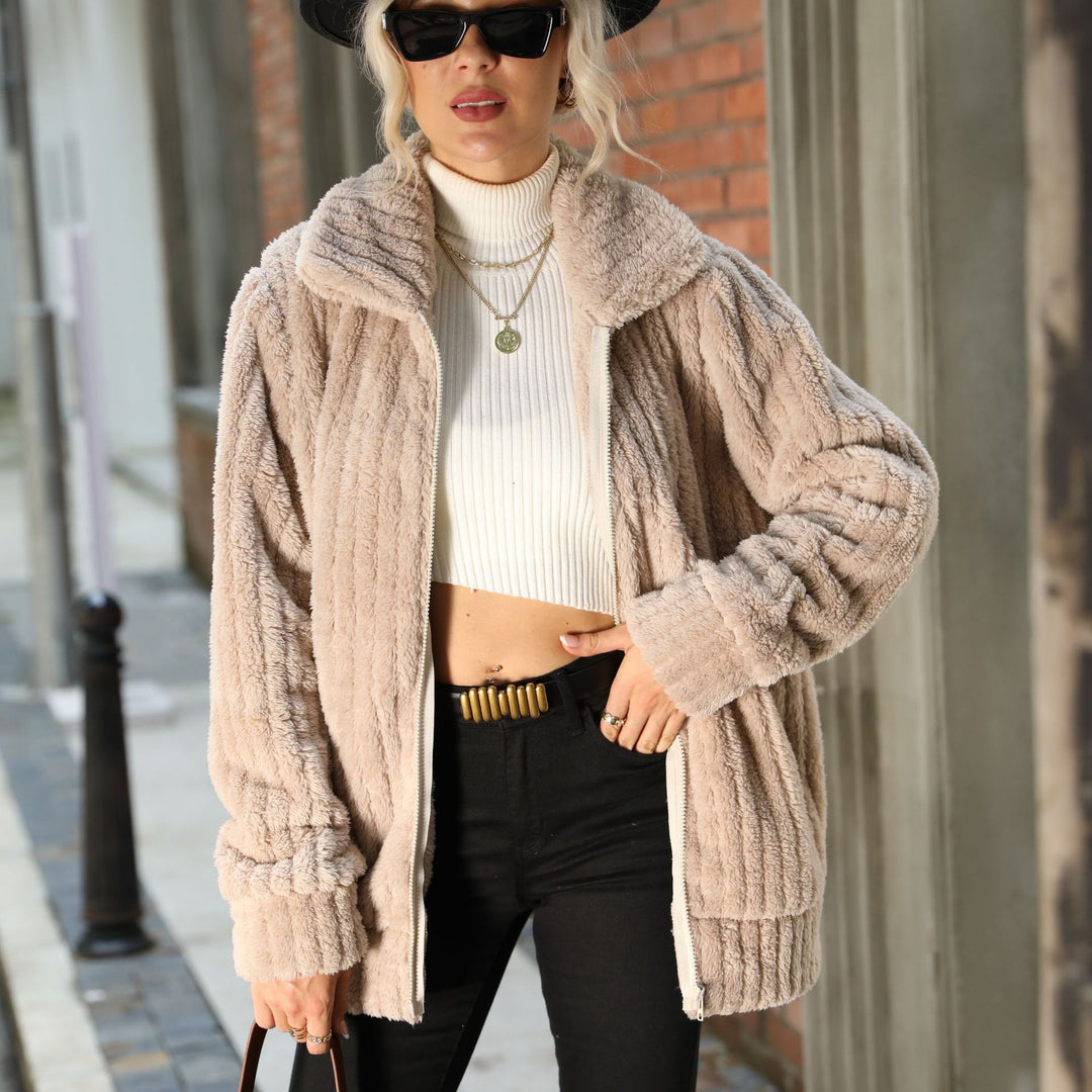 Ladies Chic and Stylish Cozy Fleece Jacket