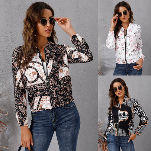 Lune London women's blazer jacket with floral pattern