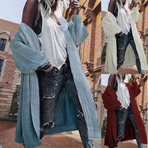 Oversized knit cardigan for women with voluminous sleeves and an open front Lune London