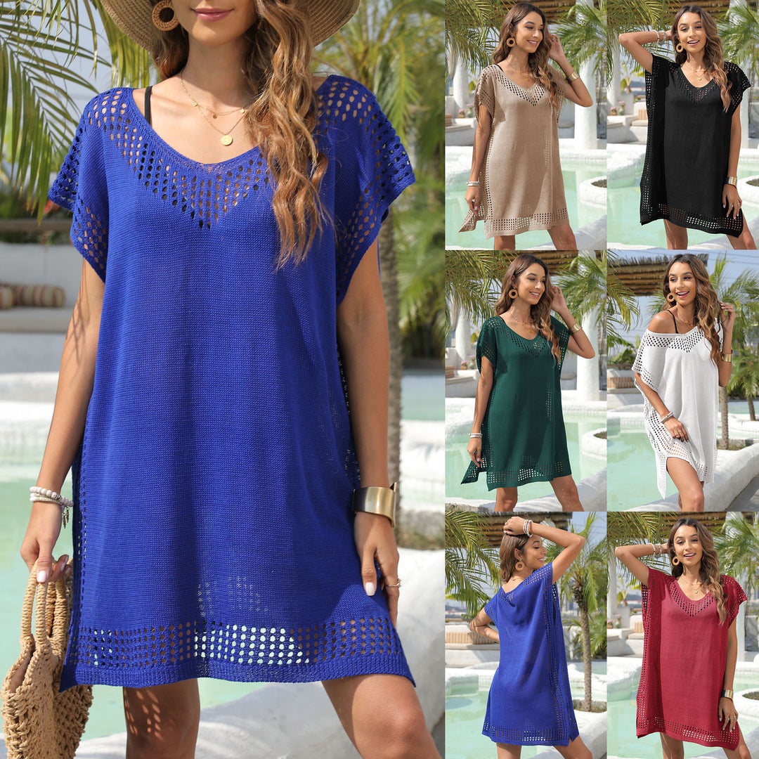 Women Breezy Open Knit Beach Cover-Up Lune London