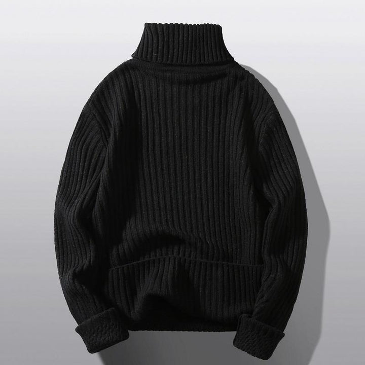 Chunky knit turtleneck sweater for women with an elaborate textured pattern Lune London