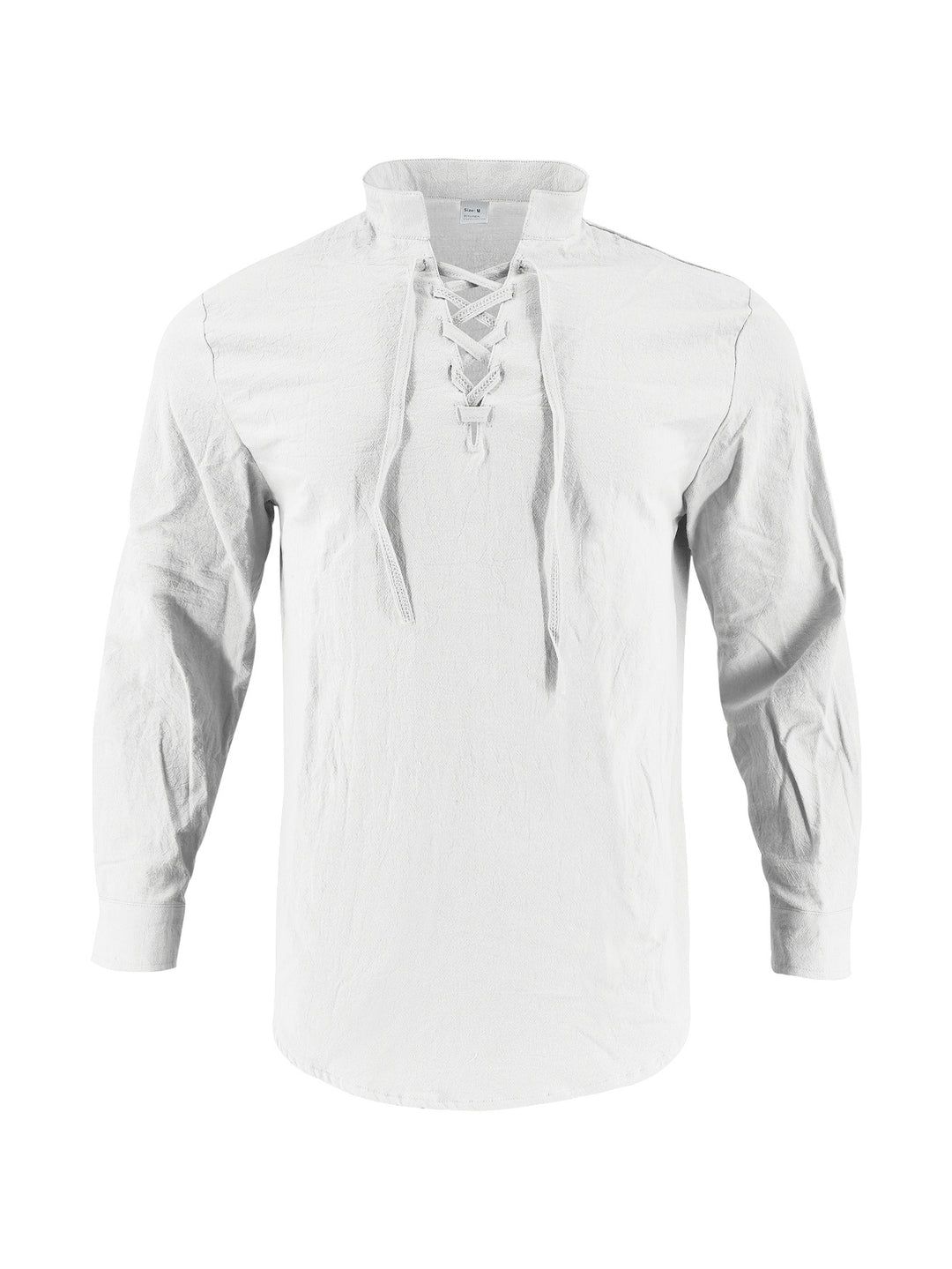 Long sleeve shirt for men with fashionable laces and high collar Lune London